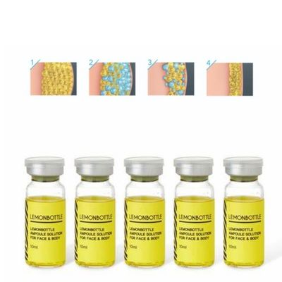 High Concentration Lemon Bottle Solution For Fat Dissolving Injections 5 Vials X 10ml Whole Body