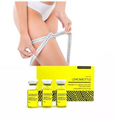 High Concentration Fat Dissolve Solution For Face And Body 10ml X 5 Lemon Bottle Disposable Aseptic Packaging