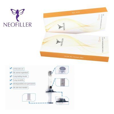 Transparent Hyaluronic Acid Dermal Filler Longevity of 9-12 Months 24mg/ml Concentration