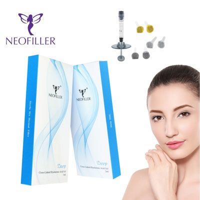 1ml Hyaluronic Acid Dermal Filler Injectable Gel Natural Long-Lasting Facial Rejuvenation Solution