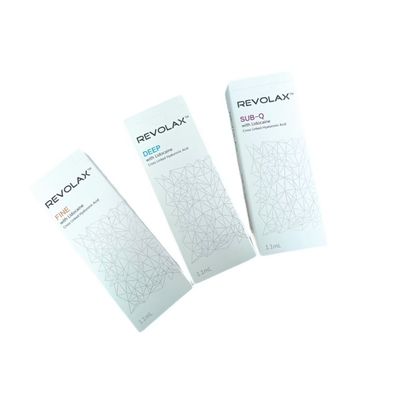 Revolax Dermal Filler with Hyaluronic Acid for 6-12 Months Duration and 2 Years Shelf Life in Syringe Packaging
