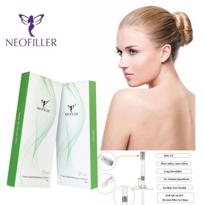 Neofiller Cross-Linked 24mg-ml Hyaluronic Acid Dermal Filler Injectable Gel 9-12 Month Longevity Enhancement