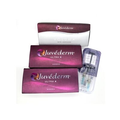 Juvederm Dermal Filler Hyaluronic Acid Injectable Gel for Long-lasting 9-12 Months Natural-looking Volume Restoration with Cross-linked Hyaluronic Acid