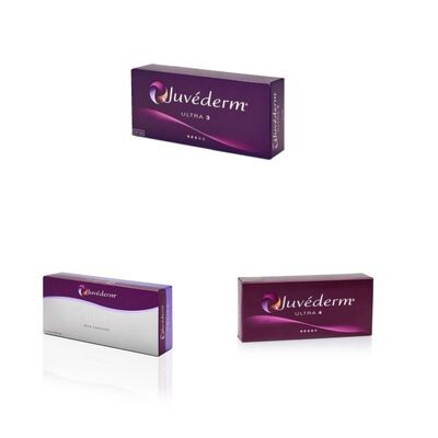 Juvederm Dermal Filler Hyaluronic Acid Based Injectable Gel for 6-9 Months Duration and Room Temperature Storage