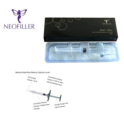 Hyaluronic Acid Dermal Filler Featuring 24mgml Hyaluronic Acid Concentration Optimized for Hypodermic Injection to Improve Skin Texture and Volume