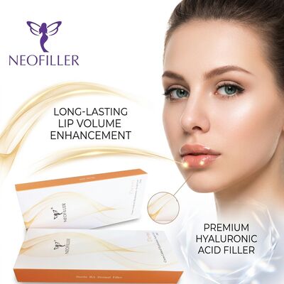 1ml Cross-Linked Injectable Hyaluronic Acid Dermal Filler 8-15 Month Duration Biocompatible Gel Facial Wrinkle Smoothing