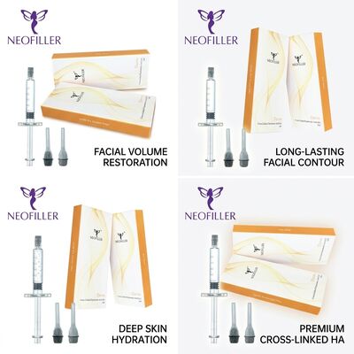 Biocompatible Hyaluronic Acid Dermal Filler in 1ml Syringe Volume with 24 Months Validity for Facial Rejuvenation
