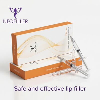 Biocompatible 1ml Hyaluronic Acid Dermal Filler Cross-Linked Injectable Gel 24-Month Validity Facial Volume Restoration