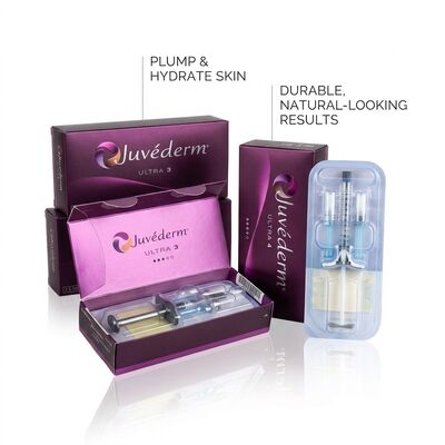Gel Juvederm Dermal Filler anti Wrinkles product designed to smooth wrinkles and enhance facial contours for professional