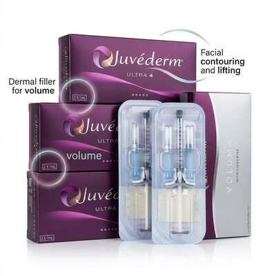 Up To 12-18 Months Juvederm Dermal Filler 1ml 2 Syringes Shipping DHL UPS FEDEX Long Lasting Facial Enhancement Solution