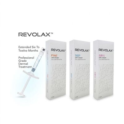 Fine Deep Sub-Q Revolax Dermal Filler High Biocompatibility Suitable for Injection Depth Mid To Deep Dermis Enhances Skin Contour