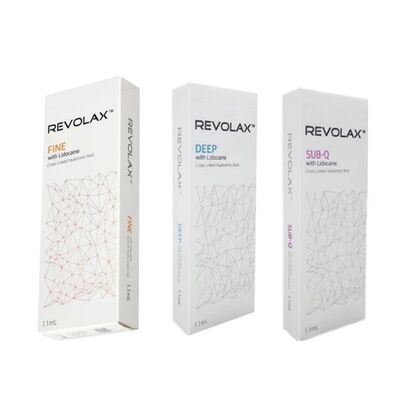 Revolax Fine Deep Sub q Wrinkle Reducing Filler Fine Injectable Gel Store At 2 25°C Designed For Effective Reduction Of Facial Wrinkles And Skin Lines