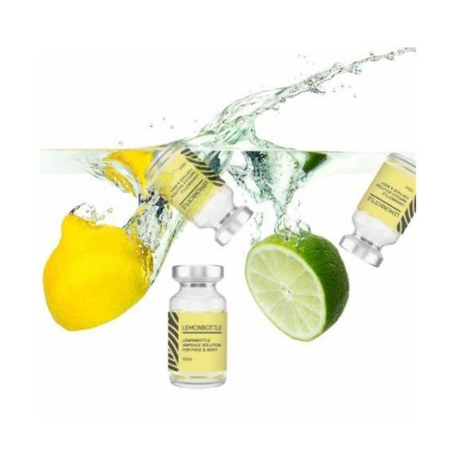 High Concentration Fat Dissolve Solution For Face And Body 10ml X 5 Lemon Bottle Disposable Aseptic Packaging