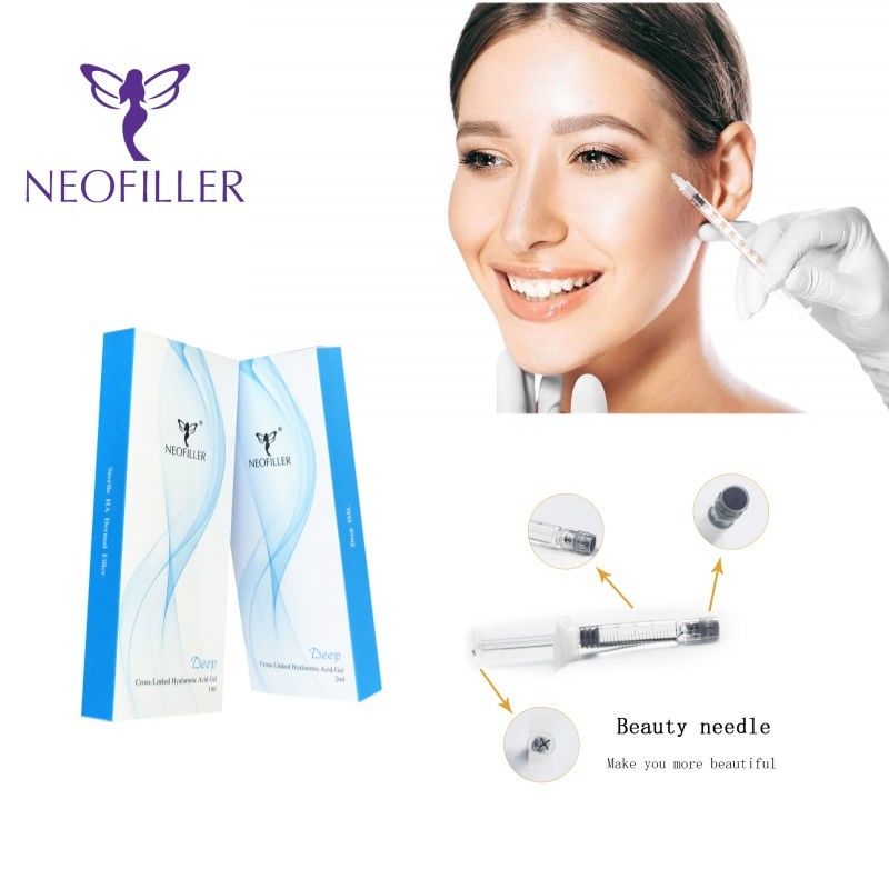 Cross-Linked Transparent Hyaluronic Acid Dermal Filler Injectable Gel Superior Long-Lasting Facial Enhancement