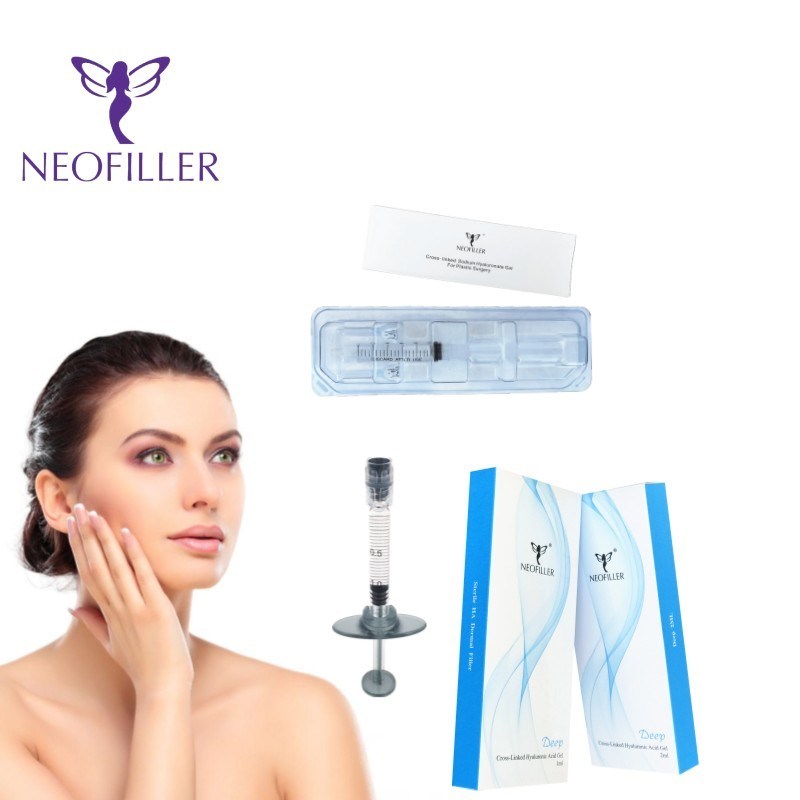 Neofiller Hyaluronic Acid Dermal Filler with 9-12 Months Longevity and Cross-Linking Technology at 24mg/ml Concentration
