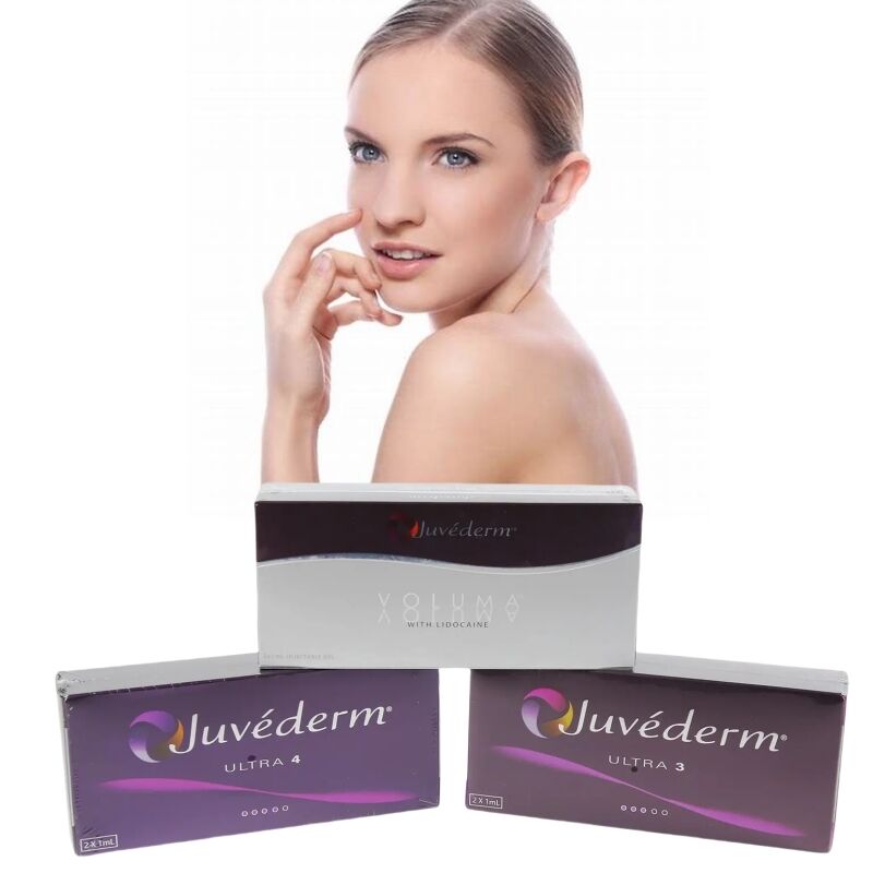 Juvederm Dermal Filler Hyaluronic Acid Injectable Gel for Long-lasting 9-12 Months Natural-looking Volume Restoration with Cross-linked Hyaluronic Acid