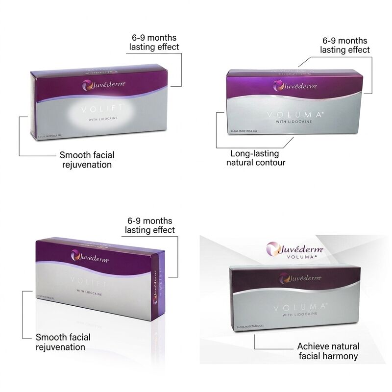 Up To 12-18 Months Juvederm Dermal Filler 1ml 2 Syringes Shipping DHL UPS FEDEX Long Lasting Facial Enhancement Solution
