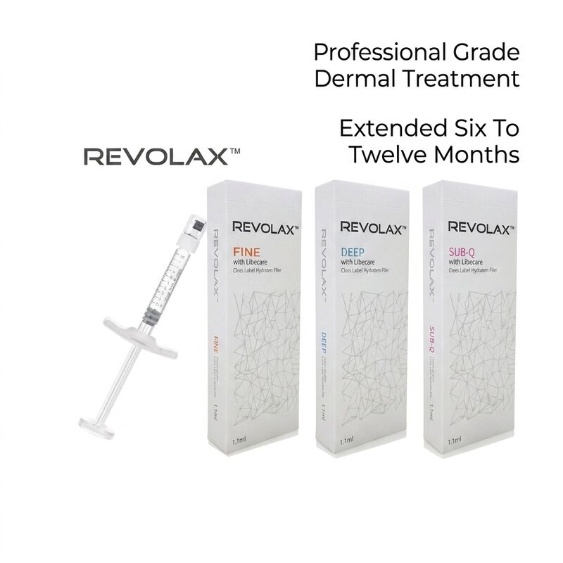 Hyaluronic Acid Revolax Dermal Filler safe injectable solution for facial contouring wrinkle reduction and skin hydration