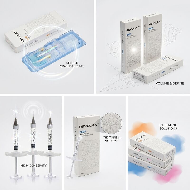 Revolax Fine Dermal Filler Monophasic Hyaluronic Acid Filler 1.1ml for Crow's Feet Fine Line Correction